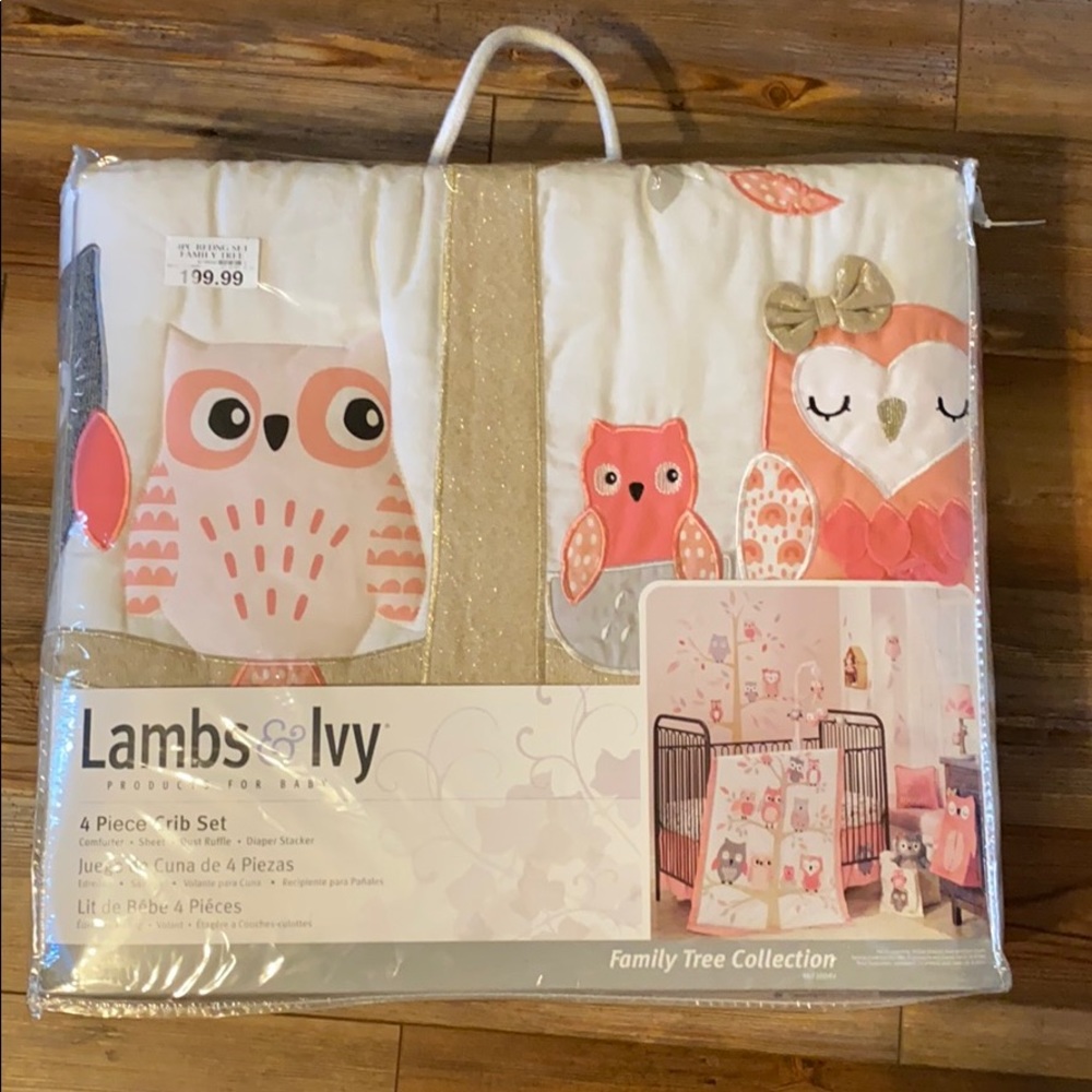 Lambs & Ivy Family Tree 4-Piece Crib Bedding Set